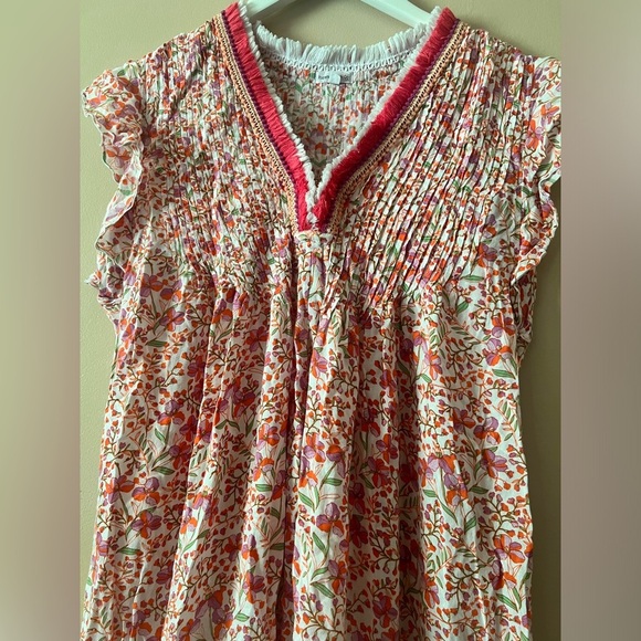 Poupette St. Barth Floral Mini Dress medium luxe Revolve flowy beach fun chic - Picture 7 of 13